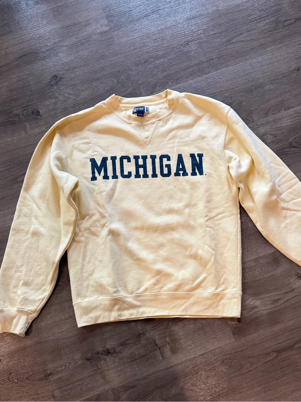 Michigan Pale Yellow Crewneck Sweatshirt